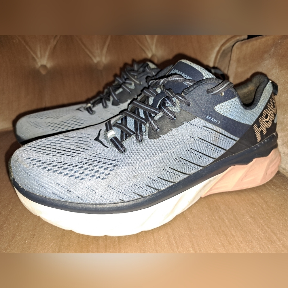 Women Hoka size 10 shoes light blue/ pink